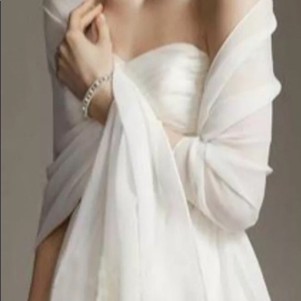 Used once bridal ivory shawl